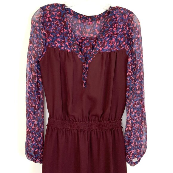 New Parker Atticus Silk Long Sleeve Smocked Waist Romantic Fairy Dress Sz S - Picture 11 of 16